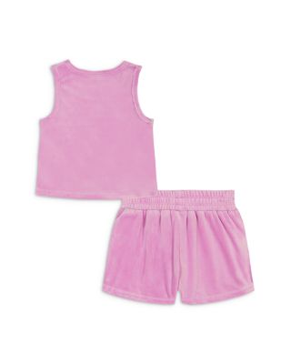 Girls' Velour 2 Piece Rhinestone Shorts Set - Little Kid 