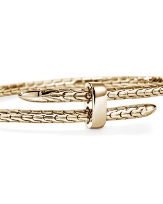 14K Yellow Gold Spear Flex Bypass Bracelet