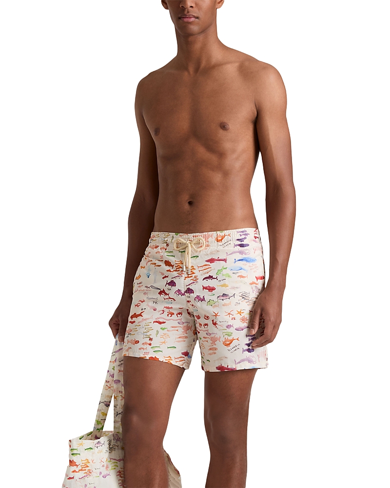 Vilebrequin x Fabrice Hyber Pescador 5.9 Watercolor Fish Swim Shorts