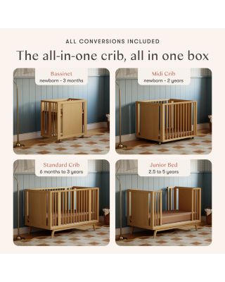 Palma 8 in  Convertible All-Stages&reg; Crib with Bassinet & Toddler Bed Kits