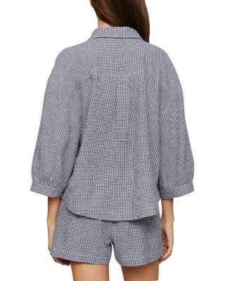 Linen Blend Relaxed Pajama Shorts