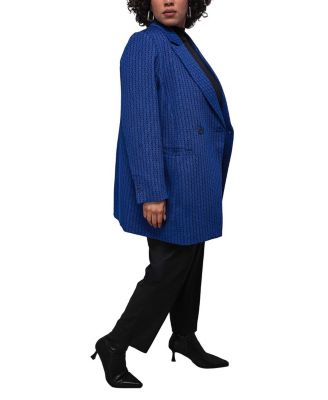  Plus The Empower Jacquard Double Breasted Blazer
