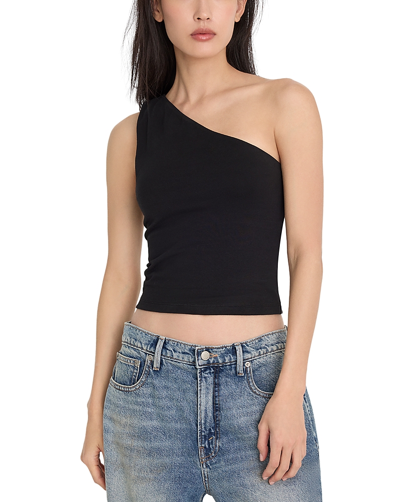 Good American Super Stretch One Shoulder Tank Top