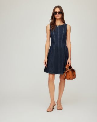 Darla Contrast Stitch Denim Dress