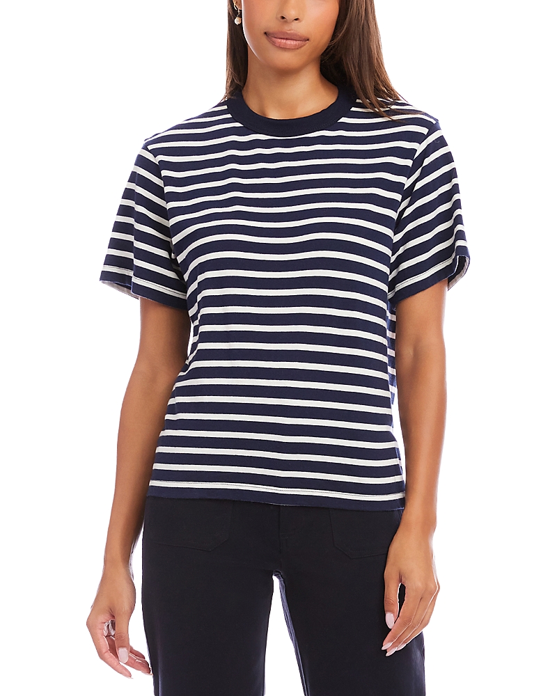 Karen Kane Stripe Short Sleeve Top