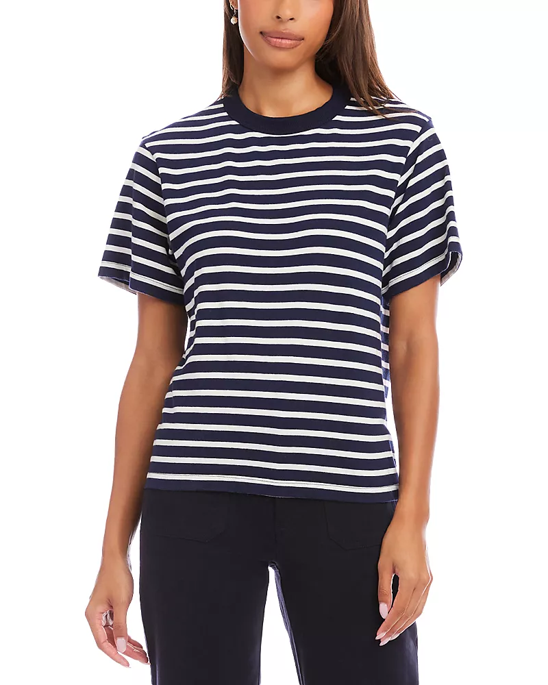 Karen Kane Stripe Short Sleeve Top