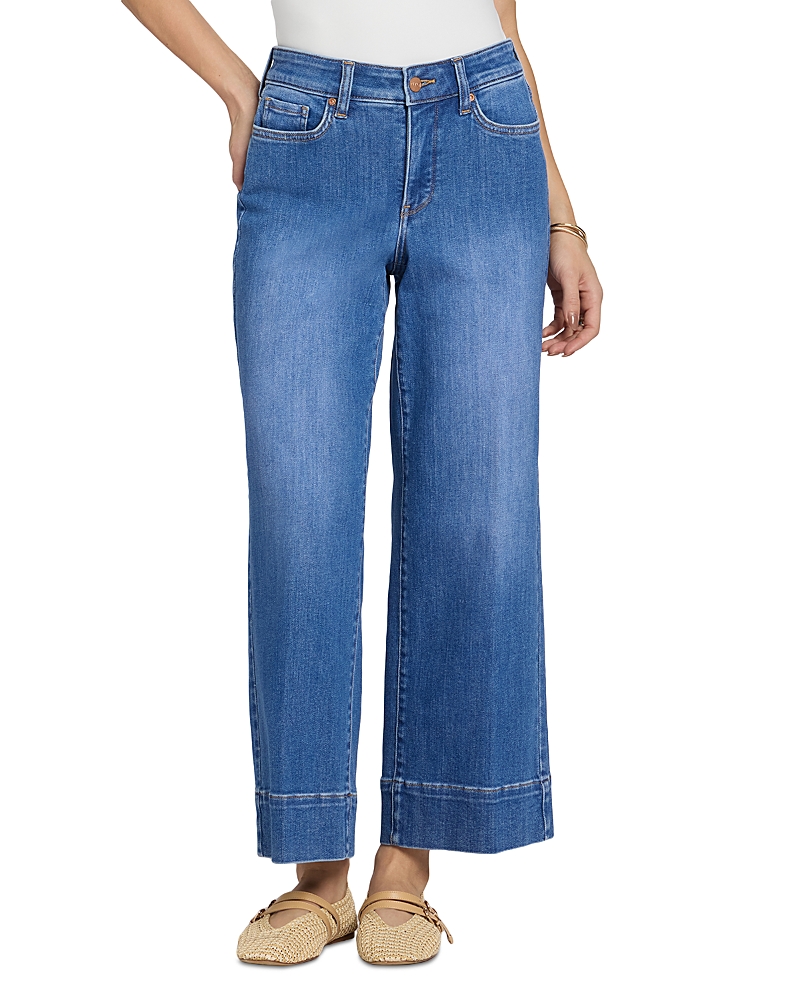 Nydj Teresa High Rise Wide Leg Ankle Jeans in Blue Paradise