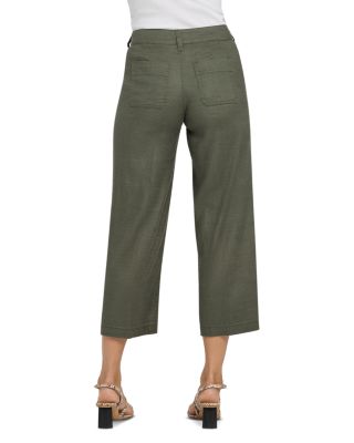 Petite Wide Leg Cargo Capri Pants