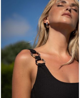 Chloe Tank Ring Trim One-Piece Swimsuit