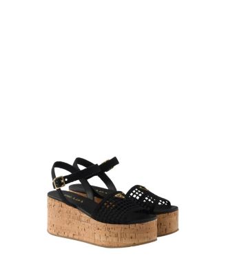  Women's Crochet Wedge Platform Sandals