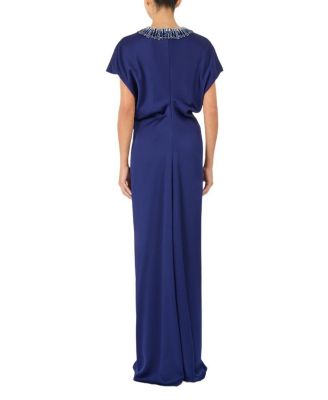 Novak Embellished-Collar Maxi Dress
