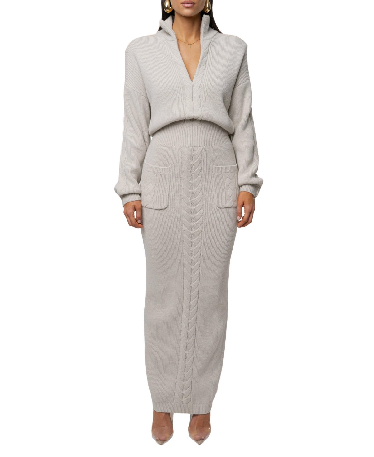 Stone Cozy Intentions Ribbed Dress