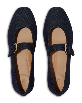 Women's Delicato Denim Mary Jane Flats