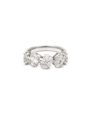 18K White Gold Diamond Half Eternity Ring,