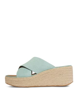 Women's Suede Espadrille Platform Sandals