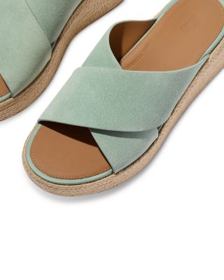 Women's Suede Espadrille Platform Sandals