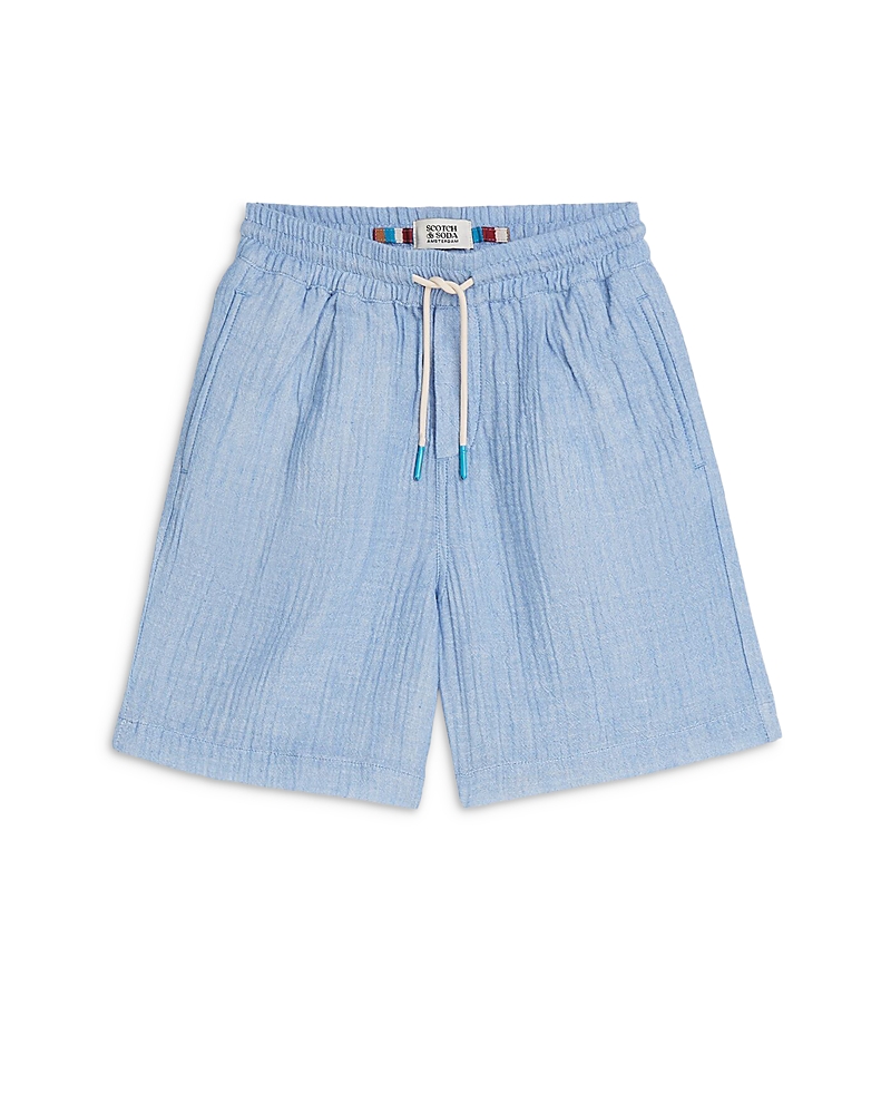 Scotch & Soda Boys' Cotton Chambray Pull On Shorts - Big Kid