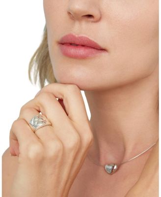 Sterling Silver Quilted Ring