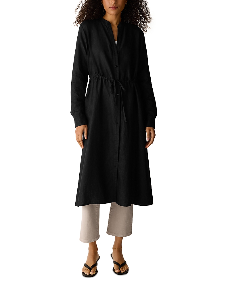 Eileen Fisher Mandarin Collar Shirt Dress