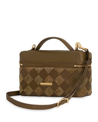 Frankie Small Woven Leather Train Case