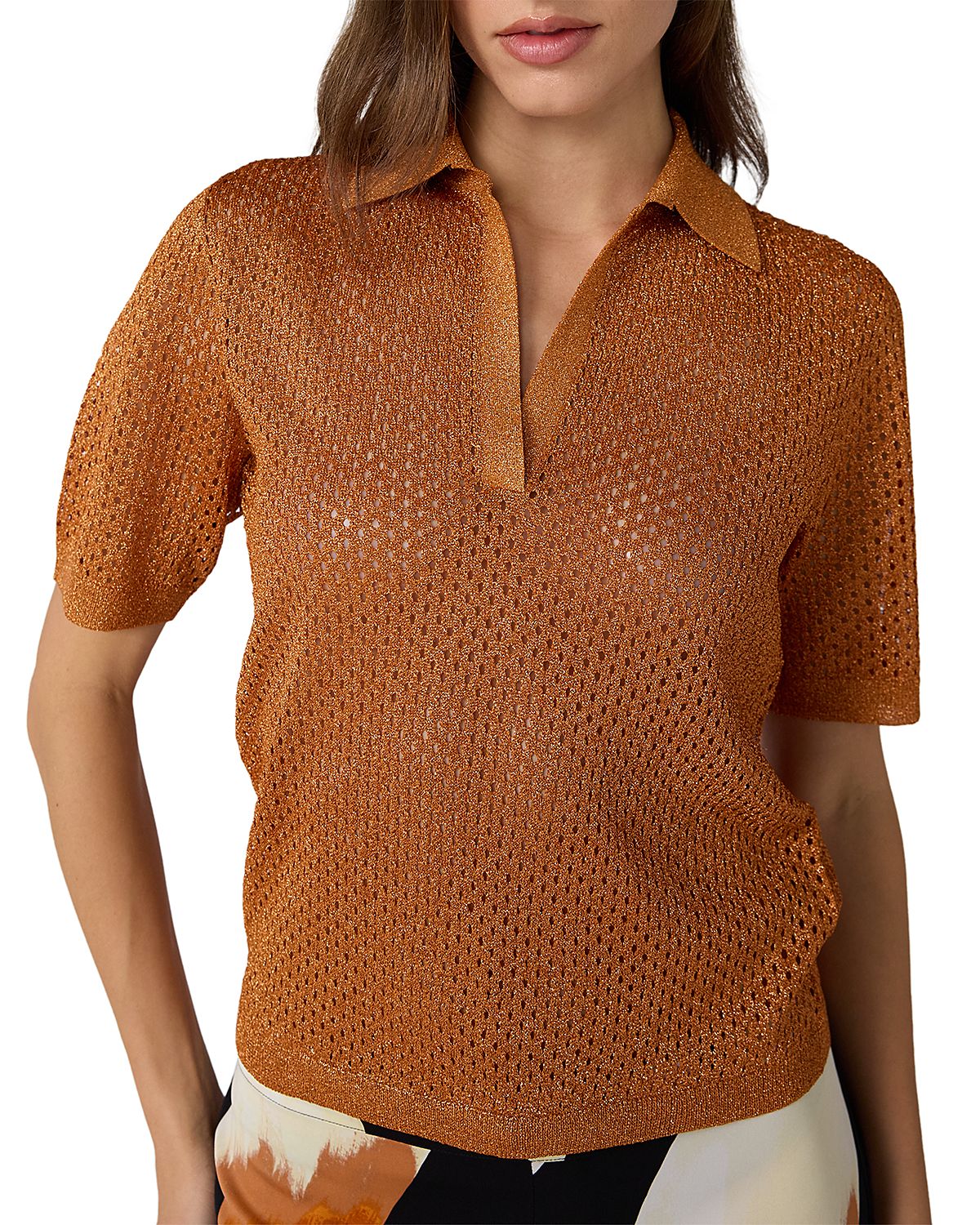 Diane von Furstenberg Maren Metallic Sweater