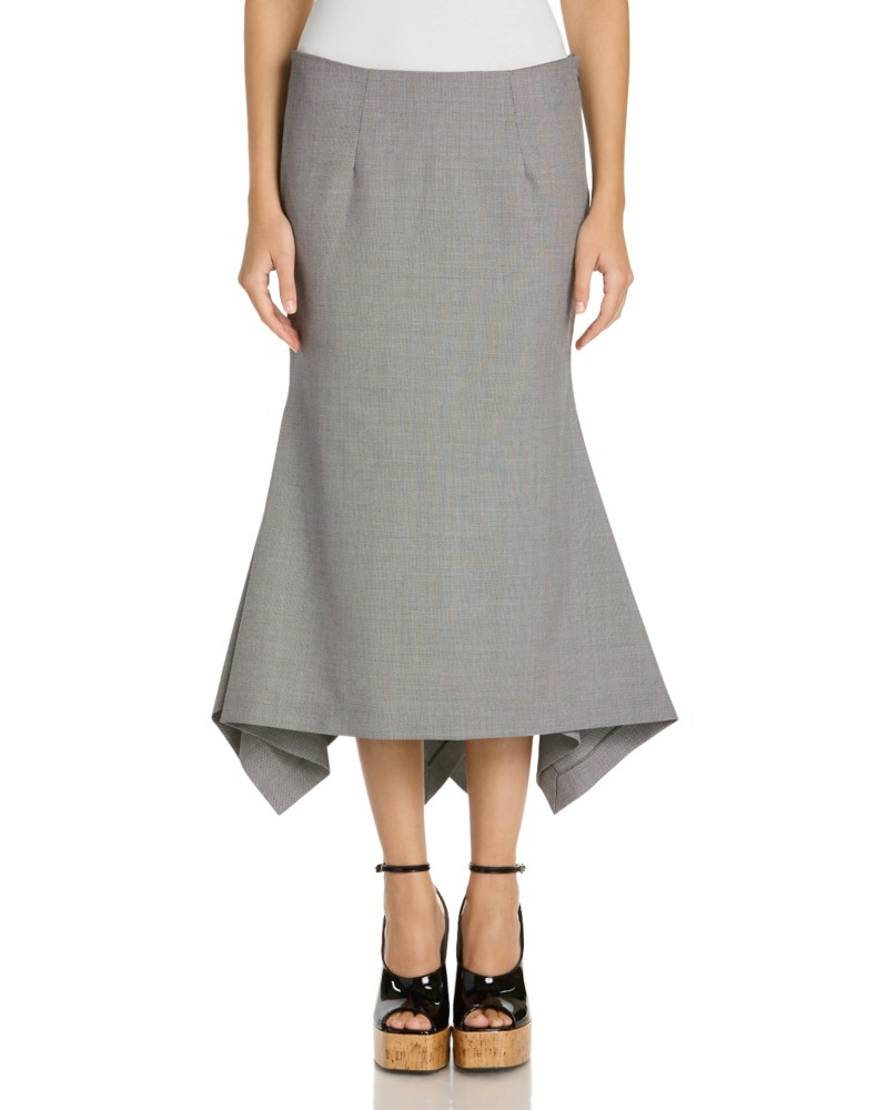 The Attico Midi Skirt in White/Black