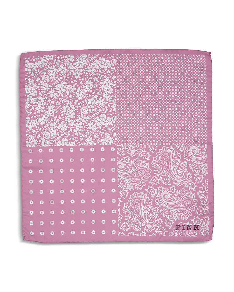 Thomas Pink Pattern Quadrant Pocket Square
