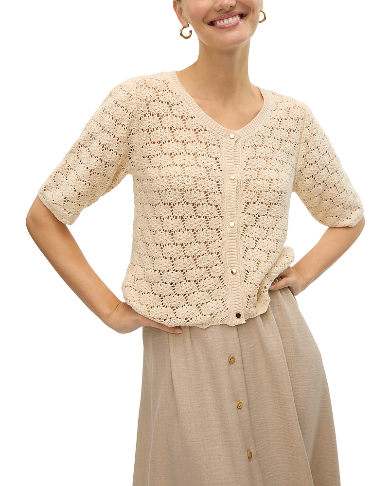 Vero Moda O Neck Button Cardigan