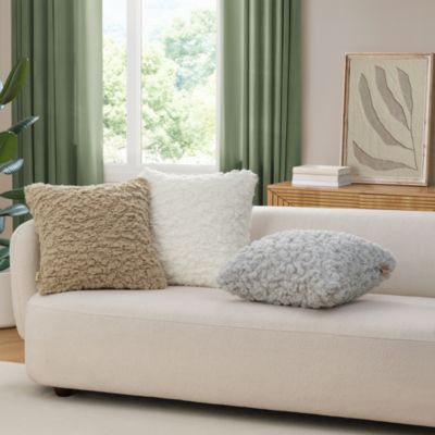 Shira Textured Sherpa Decorative Pillow, 20" x 20"