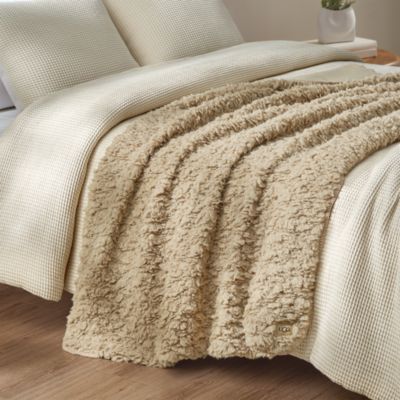 Shira Textured Sherpa Throw Blanket