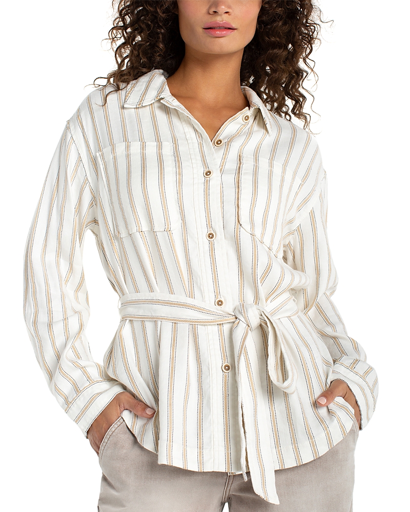 Liverpool Los Angeles Plus Belted Shirt Jacket