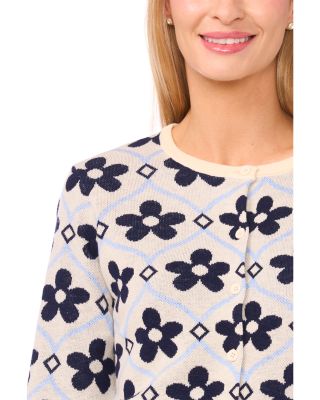 Floral Jacquard Cardigan