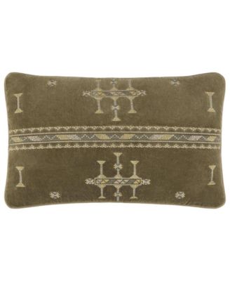  Velour Decorative Pillow, 13"L x 21"W
