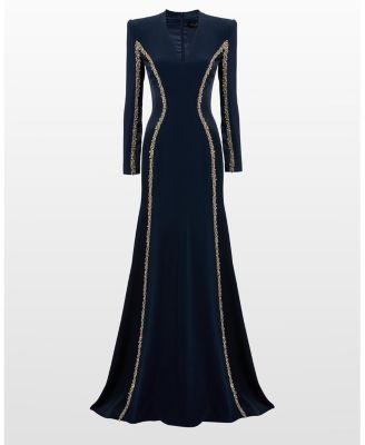  Ghost orchid Embellished Long-Sleeve Maxi Dress