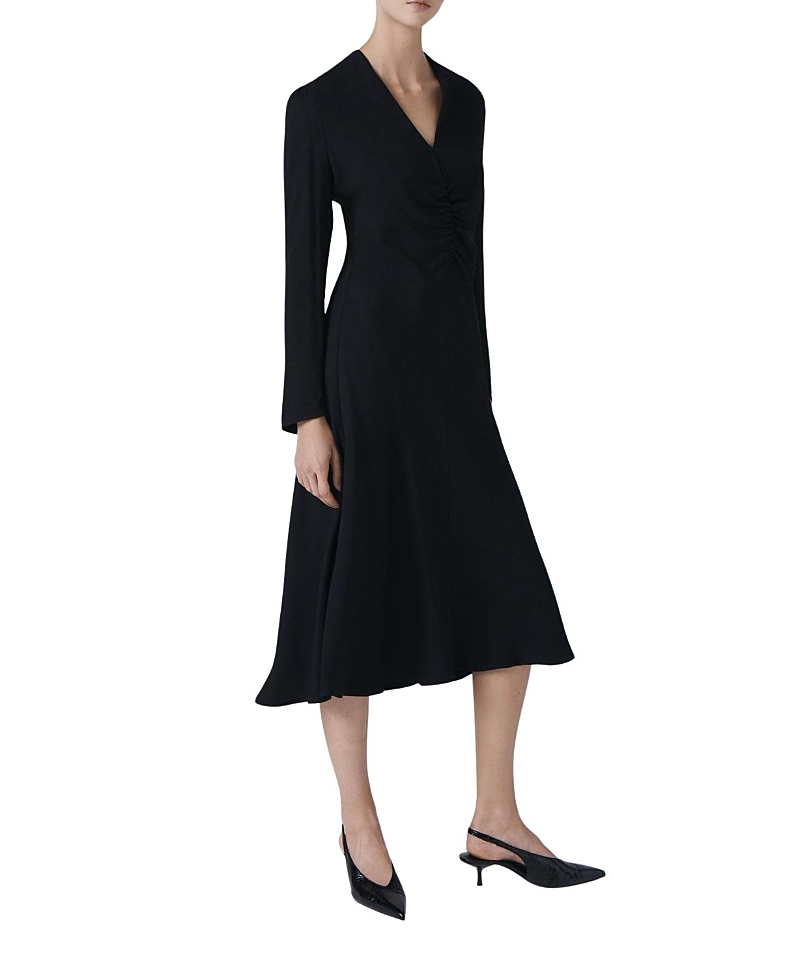 Ghost London Cecelia Crepe V Neck Midi Dress
