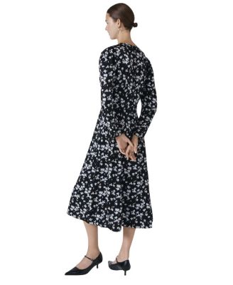Ana Floral Satin Midi Dress