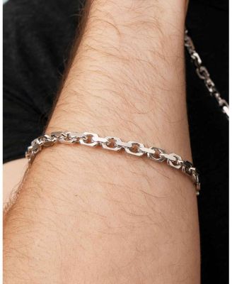 Sterling Silver Captain Link Bracelet