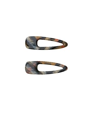 Small Check Hair Clips