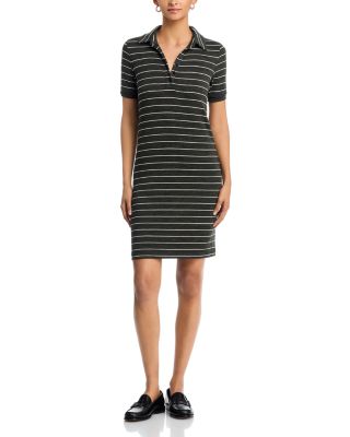 The Knit Stripe Polo Mini Dress