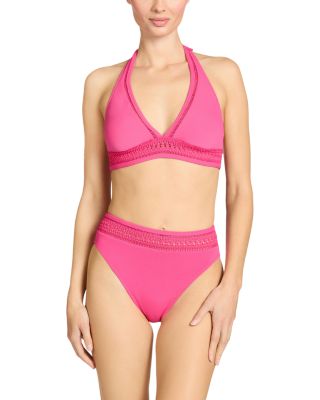Isabelle Halter Bikini Top & High Waist Bikini Bottoms