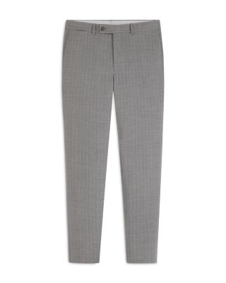 Winter Modern Fit Gray & White Stripe Suit Pants