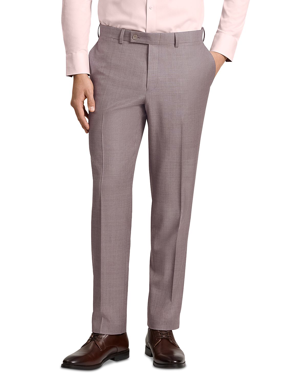 Ted Baker Winter Modern Fit Sharkskin Mauve Suit Pants