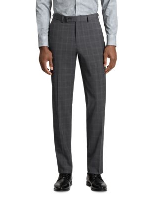 Modern Fit Windowpane Plaid Suit Pants