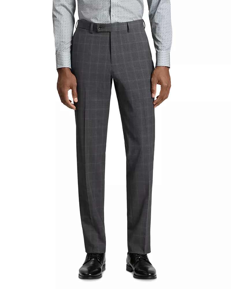 Ted Baker Modern Fit Windowpane Plaid Suit Pants