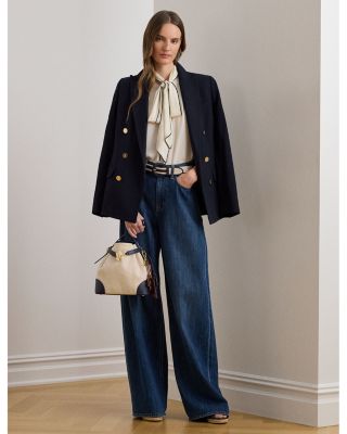  Two Tone Georgette Tie Neck Blouse