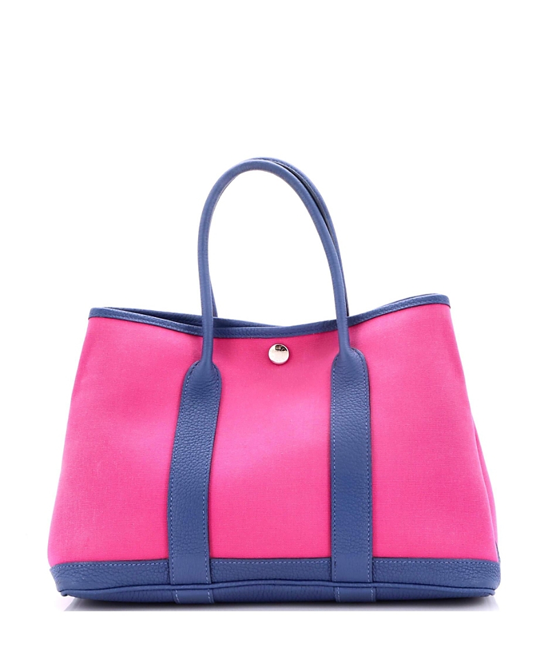 Pre-Owned HERMES 30 Garden Party Tote Toile and Leather