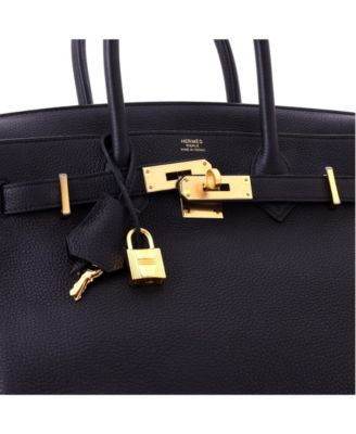 Birkin 30 Handbag Black Togo with Rose Gold Hardware