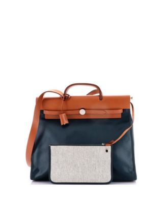 39 Herbag Zip Berline Vache Canvas and Leather