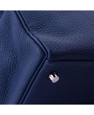 Kelly 32 Handbag Blue Togo with Palladium Hardware
