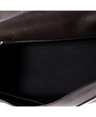 Kelly 28 Handbag Brown Barenia Faubourg with Palladium Hardware